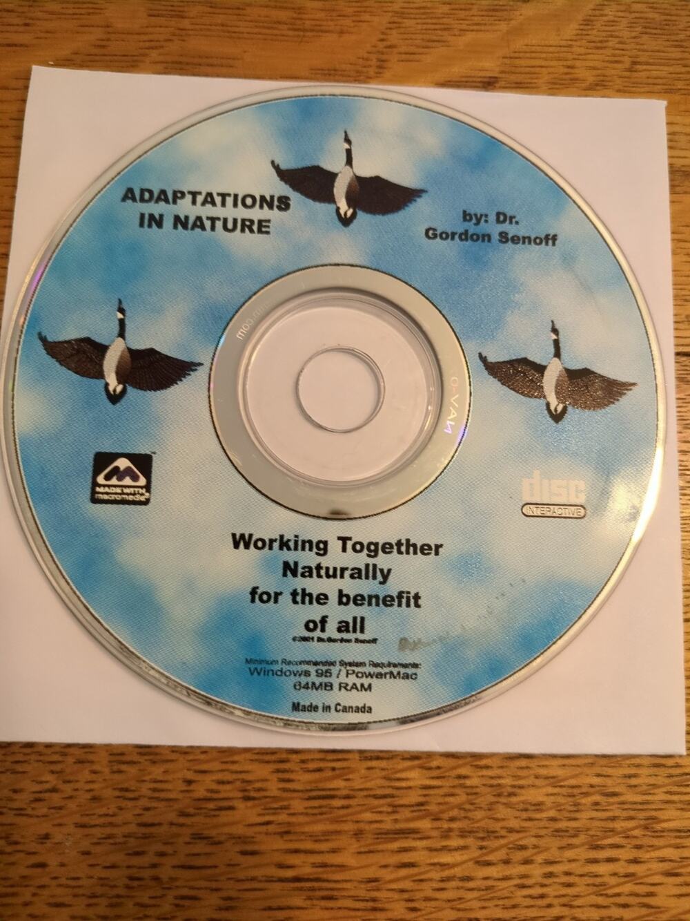 adaptations in nature Dr Gordon senoff CD-ROM discs only